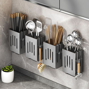 Household Knife and Chopstick Holder Chopstick Cage Chopstick Storage Box Kitchen Chopstick Tube Chopstick Cage Storage Rack Wall-Mounted