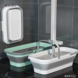 折叠拖把桶水桶家用户外钓鱼洗车布盆长方形洗衣宿舍大容量麦太保