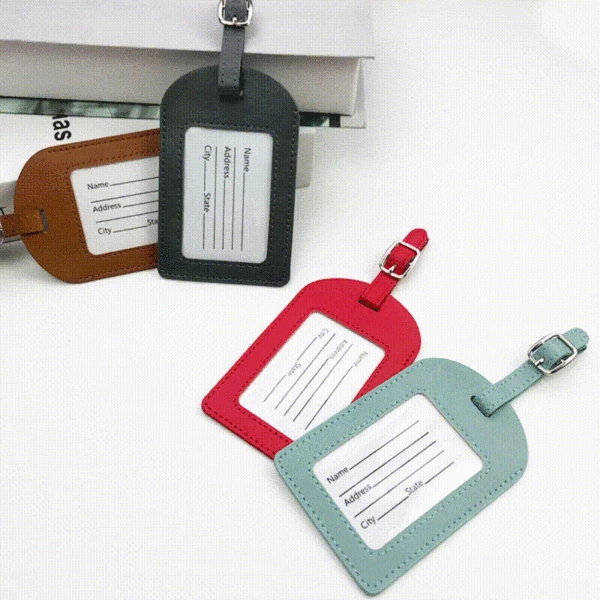 Customized suitcase information label luggage tag order logo luggage check card pu luggage card boarding card OEM
