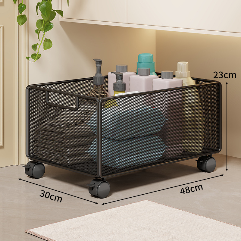 Carrito Cesta para Ropa Sucia de Hierro, Móvil, para Baño