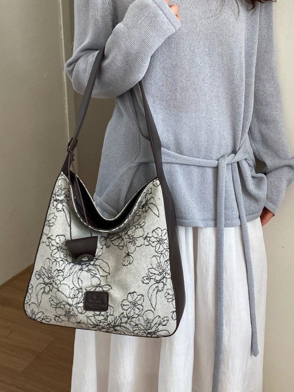 Bolsas retro transfronterizas de gran capacidad 2026 de moda nueva bolsa de hombro de brazo china bolsa de viaje ocio image 3