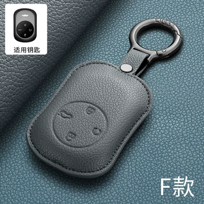 Car key bag Case T9/T10/A9L Key Holder High-End - chery-model-f-mist-gray-ring-buckle