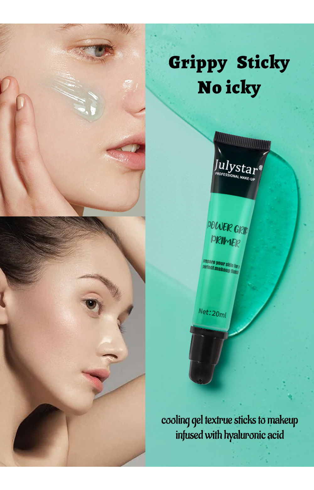 Wholesale of cross-border makeup portable eye and face isolation primer, base moisturizing and pore-invisible gel primer Item Picture