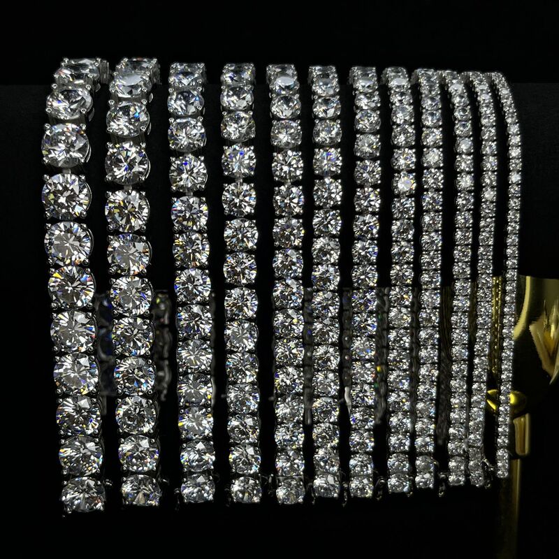 Tennis Bracelet S925 Silver Round Bracelet for Women 2.0-8.0mm Full Diamond Zircon Tennis Bracelet S925 Silver Round Bracelet for Women 2.0-8.0mm Full Diamond Zircon