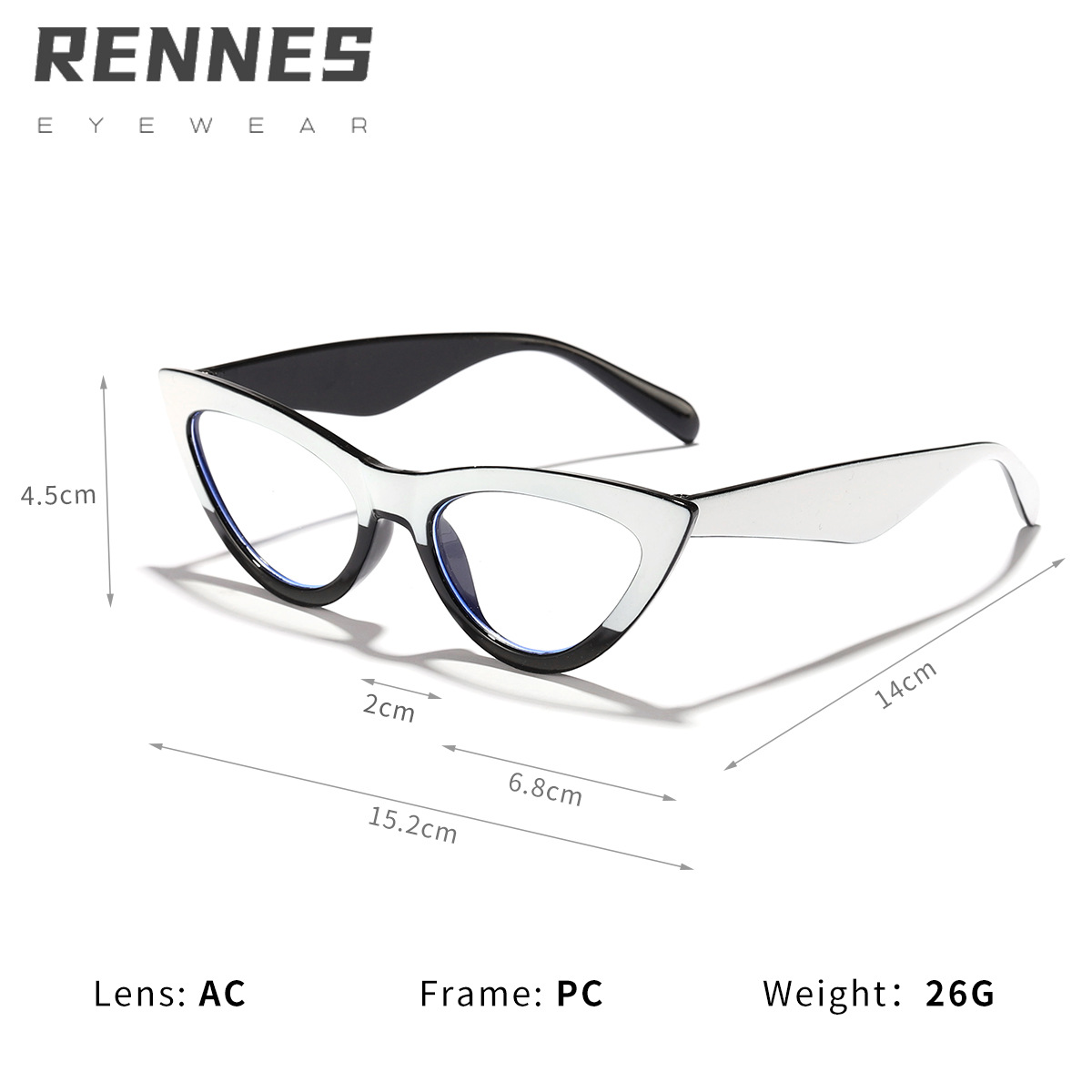 2024 nuevo europeo y americano retro ojo de gato contraste color anti-azul gafas de luz moda de las mujeres todo-fósforo miopía gafas de Marco