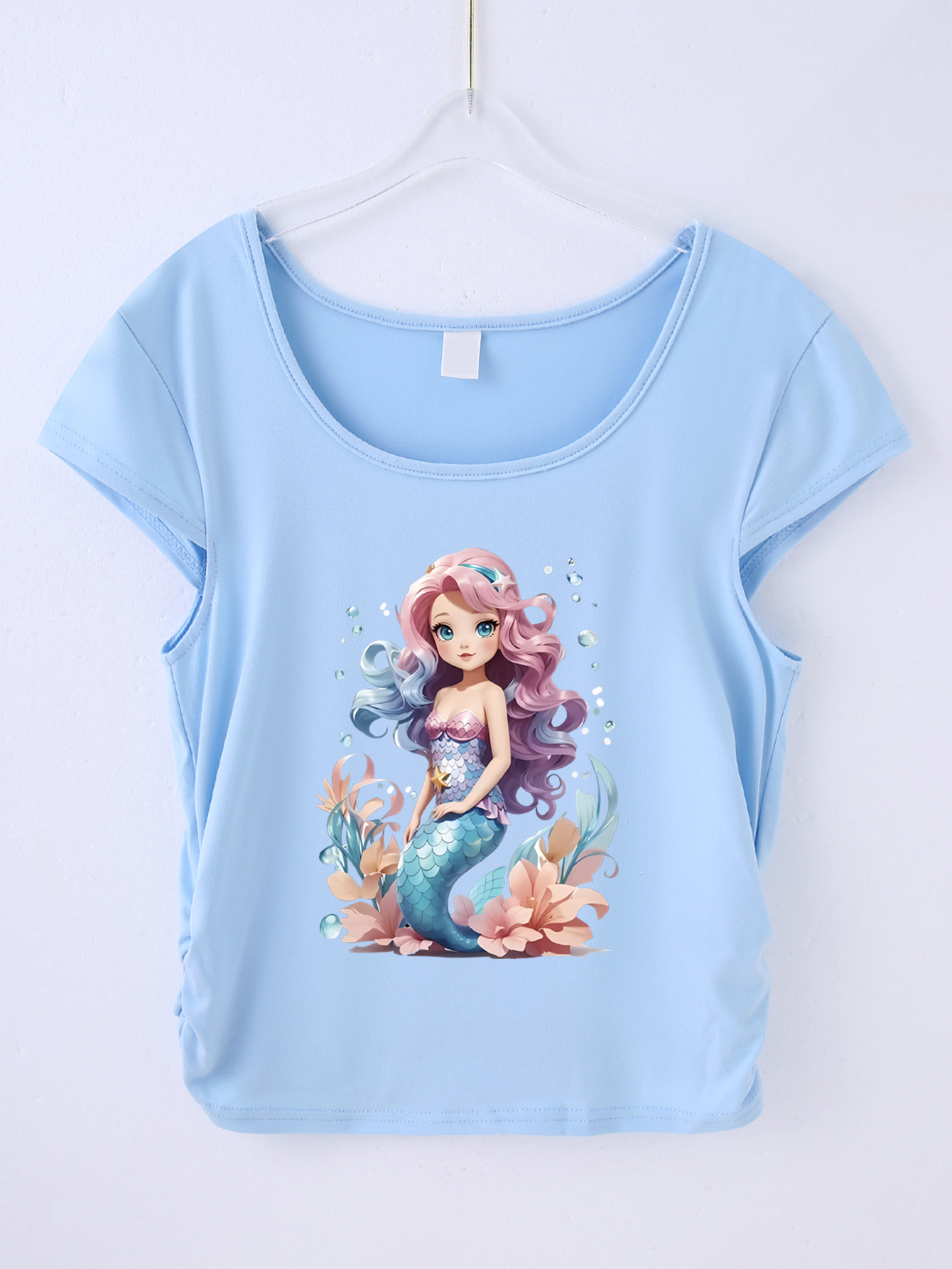 머메이드 블루 티셔츠
