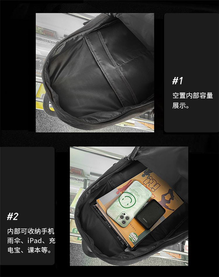 Rucksack Herren Universität Student Leinen Rucksack ins japanischer Stil einfach große Kapazität Reiserucksack Gymnasium Mittelschule Schüler Rucksack
