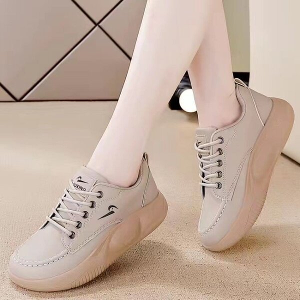 Autumn base universal breathable white sneakers for students…