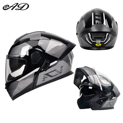 Certified Motorcycle Helmet for Men, Full-Face, Motosiklet kaskı (dəbilqə) - dot3c-black-blade-hd-mirror-m-size-55-56cm