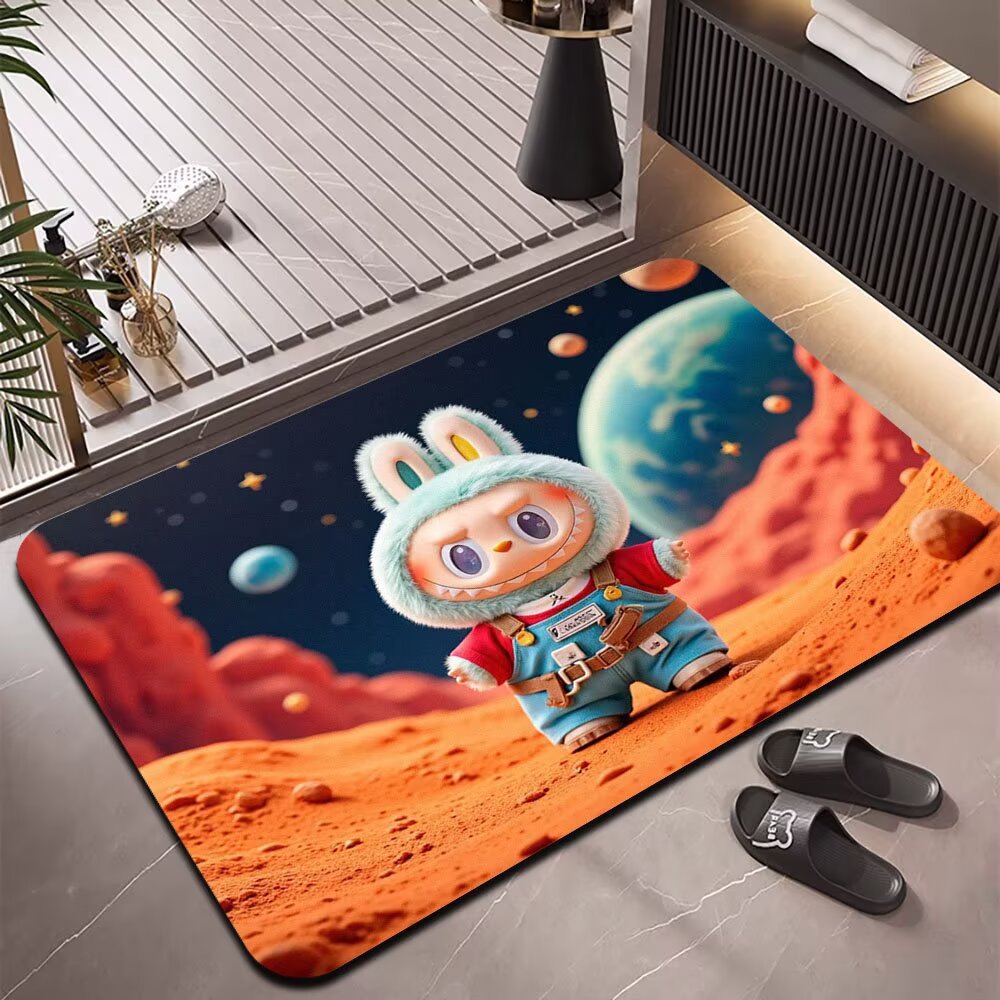 Hot-Selling Fabric Floor Mats, Diatom Mud Absorbent, Non-Slip Fabric Bathroom Floor Mats, Soft Diatom Mud Floor Mats