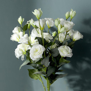 Lisianthus bouquet wedding fake flowers wholesale photography photo decoration props living room table roses silk flowers