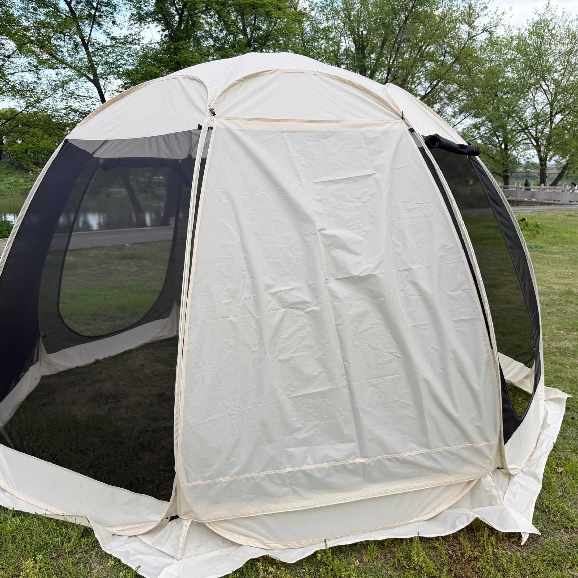 Camping Mosquito-Proof Tent, Outdoor Sunshade, Panoramic Mesh Mosquito-Proof Tent, Camping Barbecue Portable Canopy