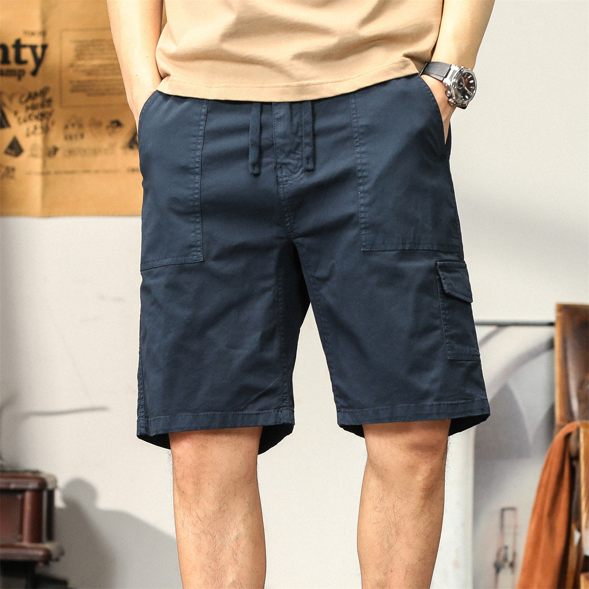 夏季男士工装短裤潮流大裤衩运动篮球休闲五分裤宽松5分裤子男款