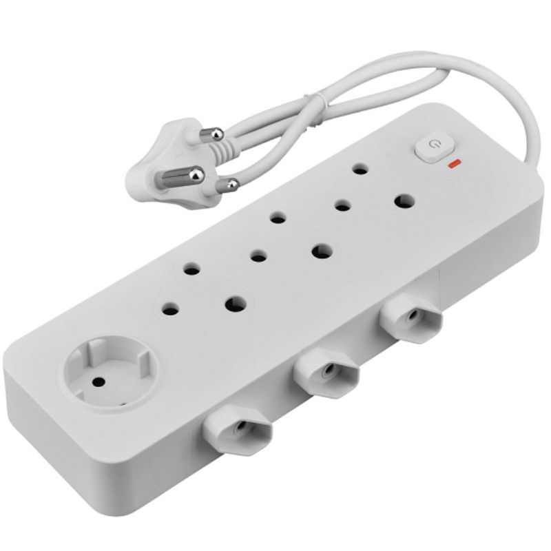 外贸热销大南非16A欧插白色带电源线电插板电源插板插排接线插座
