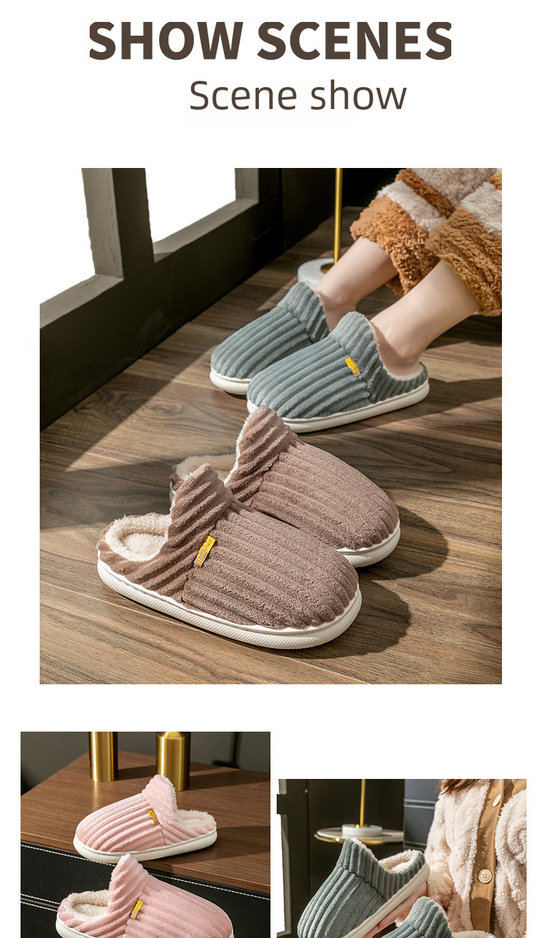 Warm Cotton Slippers For Couples Winter Indoor Moon Wool Shoes_voghion.com