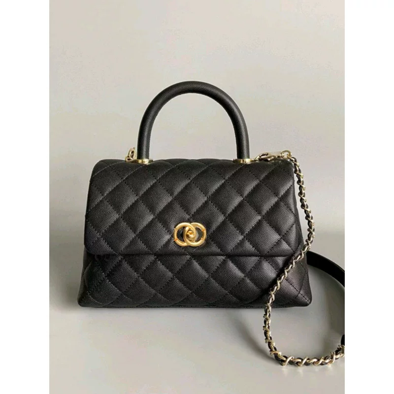 Рукоять ручная, качественная сумка на одно плечо, в стиле Chanel, натуральная кожа