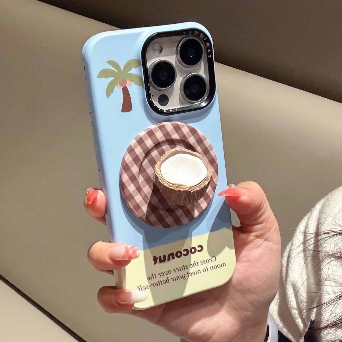 Fruta de verano de dibujos animados divertidos para Apple 16ProMax funda para teléfono móvil 15Pro estéreo 14/13 magnético 15PM