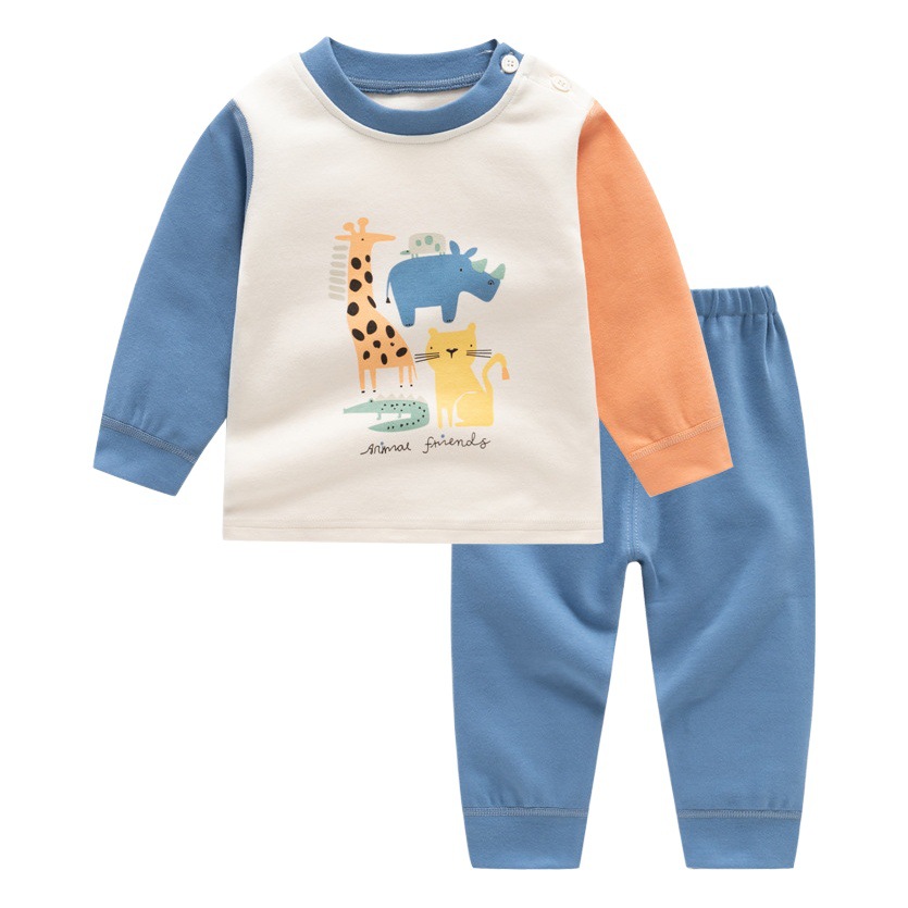 Otoño e invierno de los niños Shu terciopelo ropa estilo coreano otoño pantalones largos sin hueso bebé ropa interior traje casa dos piezas en stock