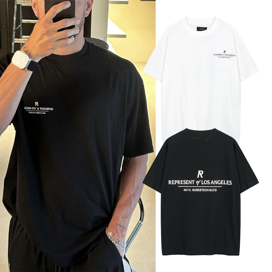 Represent Los Ángeles Limited Logo Impresión T-Shirt de manga corta casual para hombres y mujeres