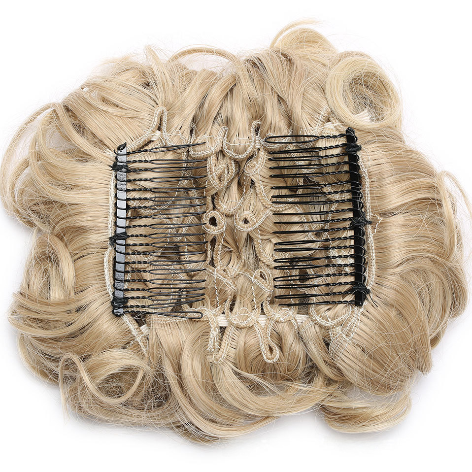 Wig Ball Head Realistic Imitation Chemical Fiber High Temperature Silk Hair Carb Flower Bud Hair Accessories Vintage Pan Hair Accessories