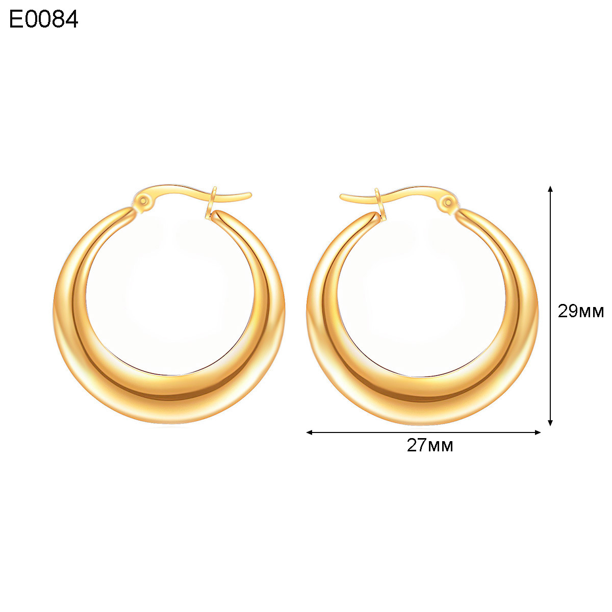 13g Weight Titanium Steel Ear Needle Material Earrings Classification 1 Pair Quantity Holiday, Daily Occasion Titanium Steel Material U Shape, Geometric, Round Pattern Women's Gender Plating Design Basic, Simple Style, Classic Style Style 1 Pair Basic Simple Style Classic Style U Shape Geometric Round Plating Titanium Steel Earrings 4