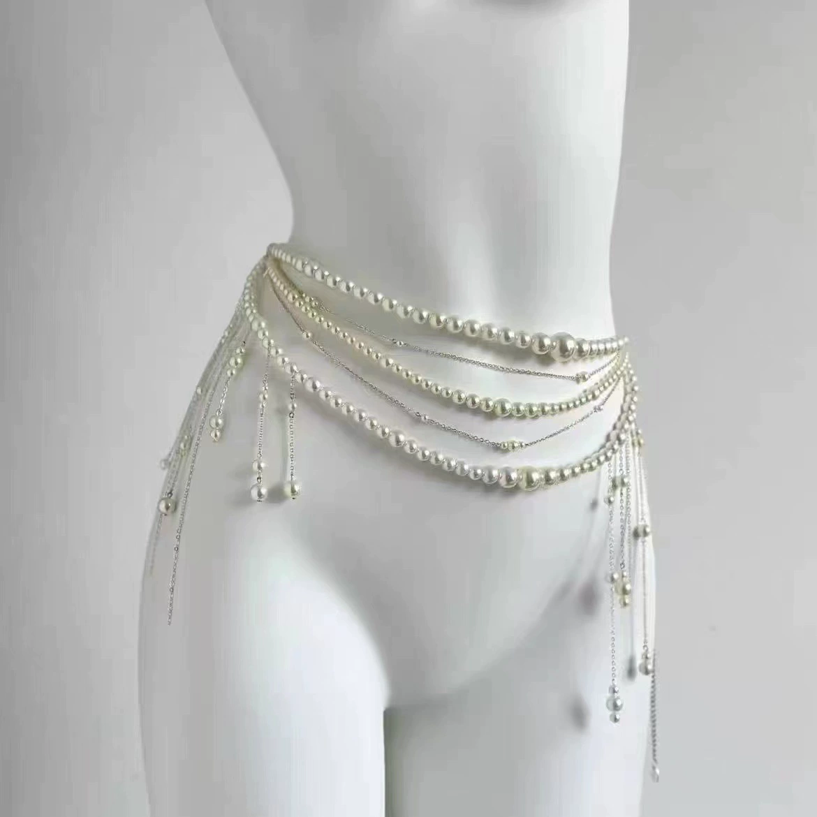 Сексуальная поясная цепь Liusu Flower Pearl многоярусная — декоративная цепь для талии, персональная ниша температуры тела и украшение тела