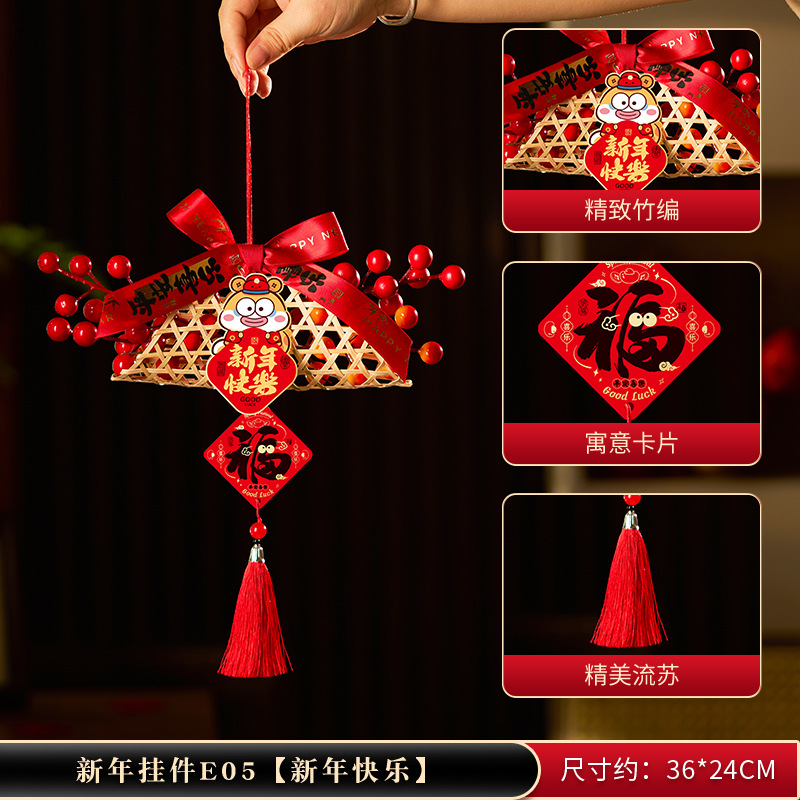 new year decoration 2026 new horse year pendant spring festival door hanging new year goods living room ornaments new year atmosphere layout supplies