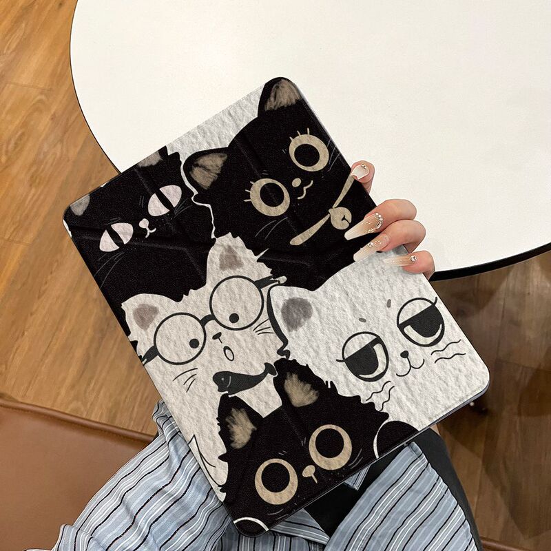 Cute Cat Apple iPad Air7/6/5 Tablet Protective Case Pro Tablet Case 11/10/9 Protective Case Cute Cat Apple iPad Air7/6/5 Tablet Protective Case Pro Tablet Case 11/10/9 Protective Case