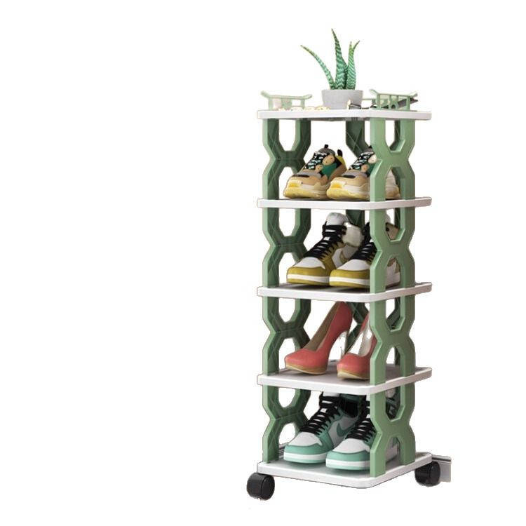 Estante de zapatos simple puerta doméstica almacenar artefactos nuevos gabinetes de zapatos interiores multicapa ahorrar espacio pequeño estante de almacenamiento