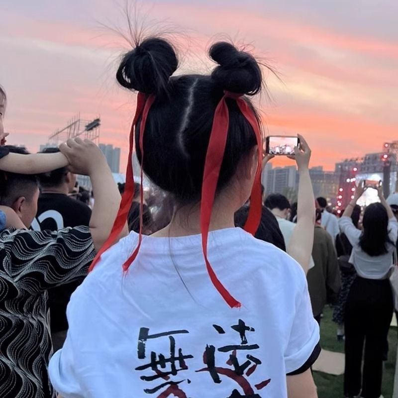 Nezha película de banda de cabello con el mismo niño mágico, banda de cabello de niños, niñas lindas bolas de cabello, tocado Nezha