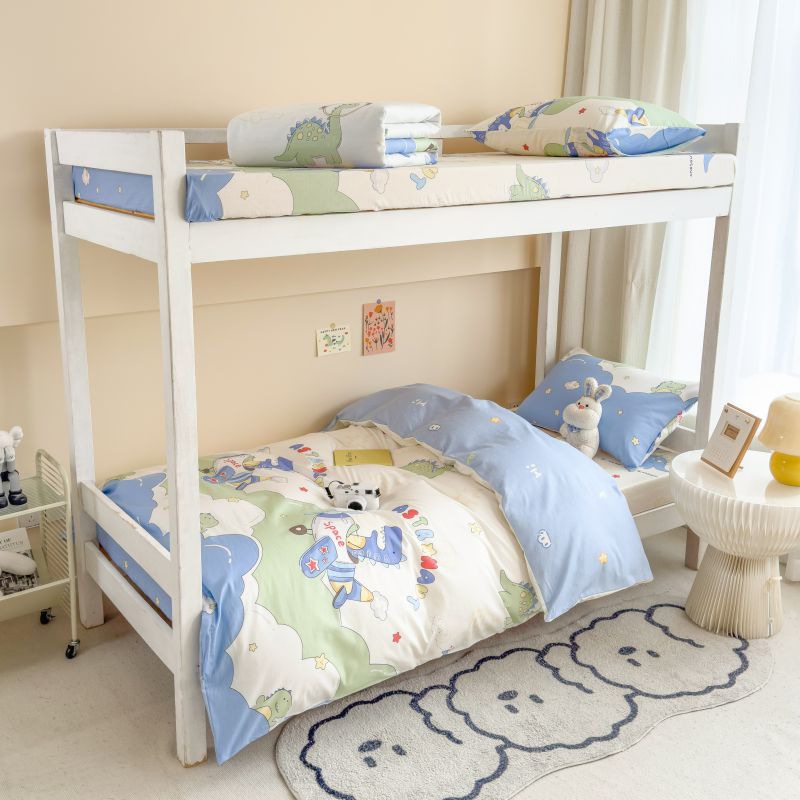 Juego de cama de tres piezas para estudiantes universitarios algodón puro 2025 sábana nueva cubierta de edredón dormitorio cama individual