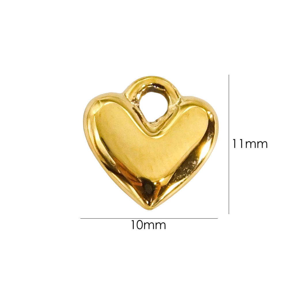 9g Weight PVD Coated Gold Plating Process Pendant Jewelry Making Type 14K Gold, Real Gold Plated Plating Material DIY Jewelry Accessories Classification 10 PCS/Package Quantity 304 Stainless Steel Material Heart Shape Pattern Simple Style Style Waterproof Non Tarnish, Plating Craft 10 PCS/Package 304 Stainless Steel PVD Coated 14K Gold Real Gold Plated Heart Shape Pendant DIY Jewelry Accessories 11