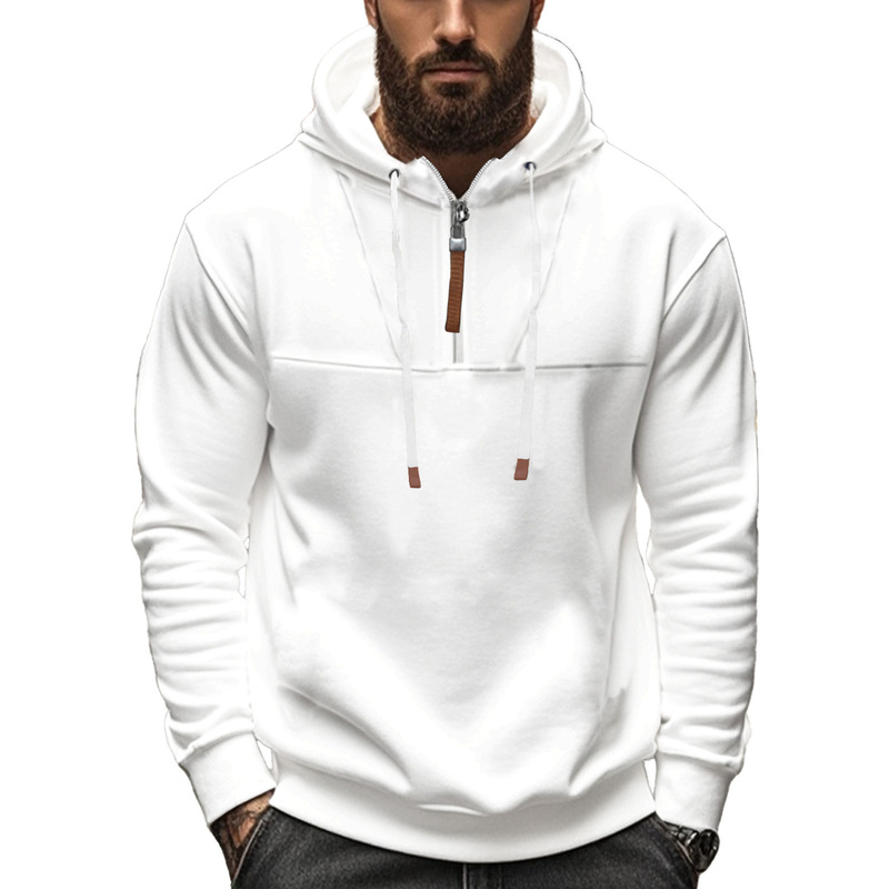 Cross-Border European and American Autumn and Winter American Heavyweight Hooded Sweatshirt Thickened Casual Jacket Men's Loose Sweatshirt Tank Top for Men