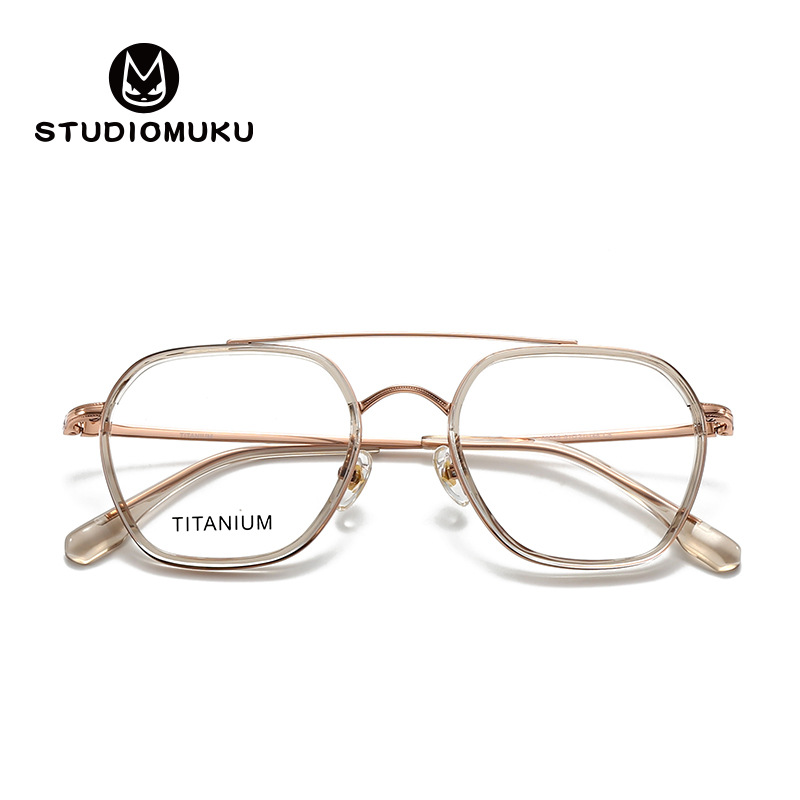 La planificación cuidadosa de la vida también requiere un par de monturas de gafas de doble viga, monturas de gafas de matón
