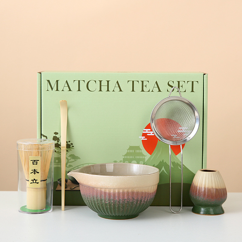 日本製抹茶茶器の国境を越えた特別供給 インスタイル 5点セット 4点セット ギフトボックス 茶筅 百本立 新製品 茶筅スタンド|undefined