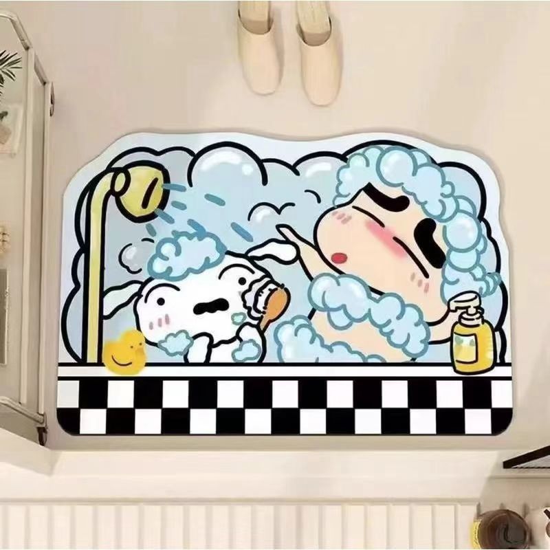 Cartoon Bathroom Floor Mats, Water-Absorbent, Quick-Drying, Non-Slip Mats, Stain-Resistant and Easy to Care For, Bathroom Door Mats Wholesale