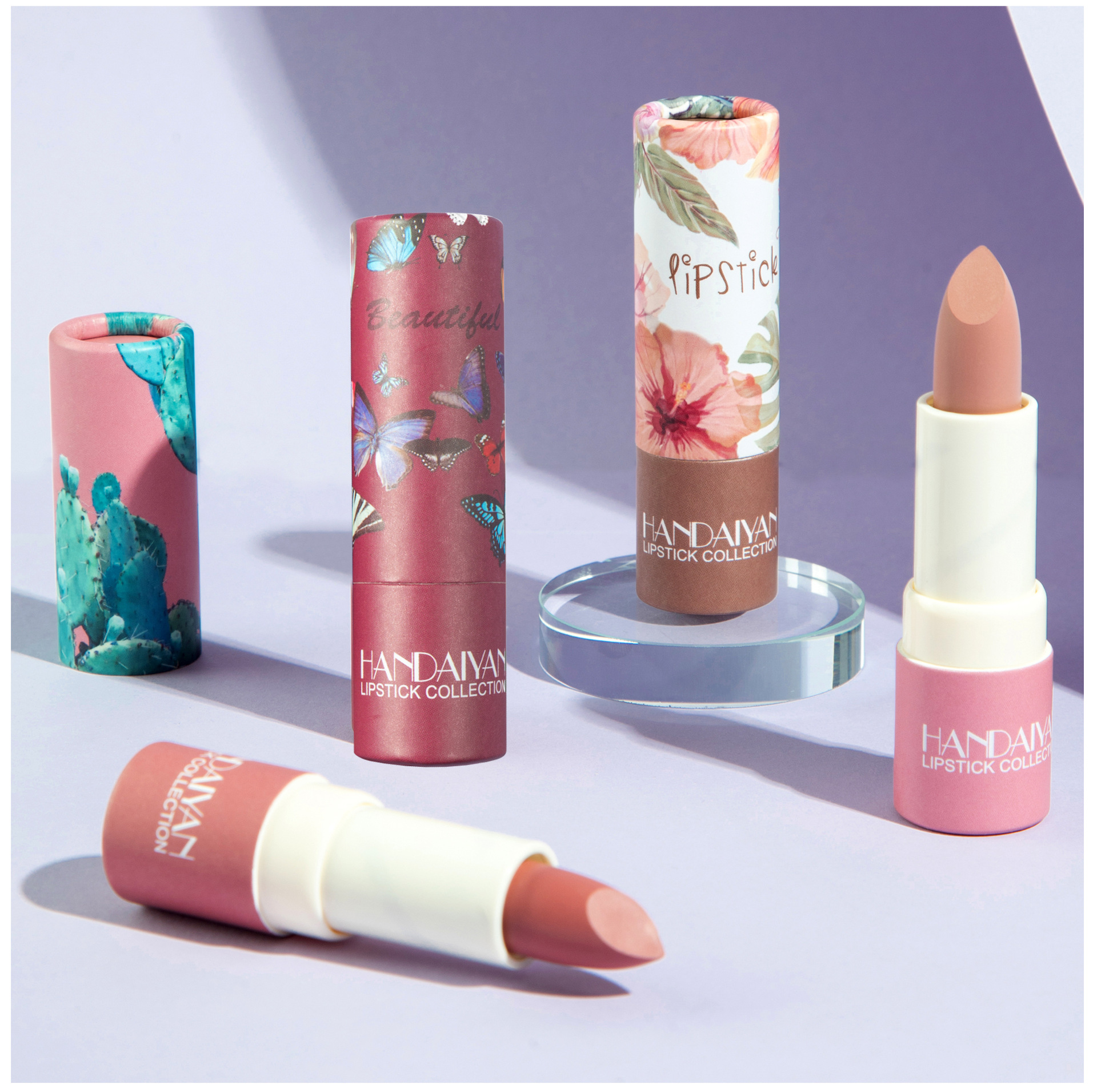 Elegant Solid Color Plastic Lipstick display picture 2