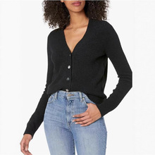 跨境服装 出口日本女装针织衫女开衫 服装库存尾款货女式针织衫