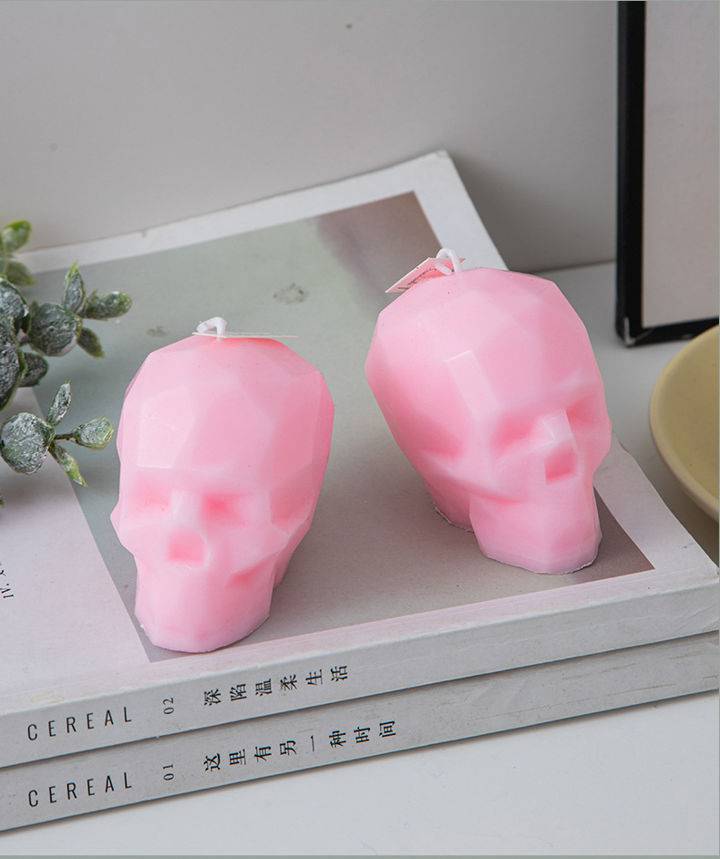 万圣节几何骷髅头香薰蜡烛ins创意家居摆饰套装万圣跨境蜡节日礼详情17