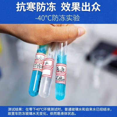 Glass agent water minus 40 degrees