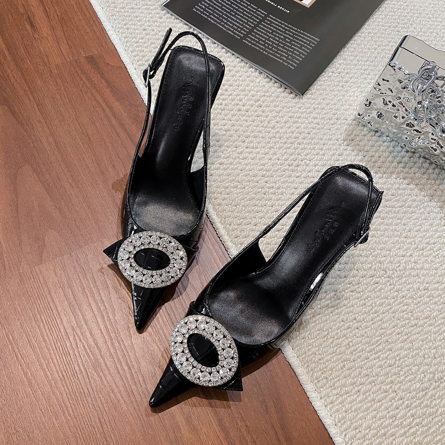 Women's High-heeled Stiletto Sandals Pointed Toe Buckle Strap_voghion.com