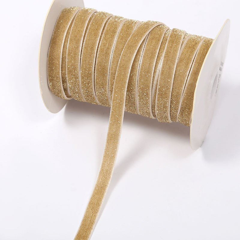 Golden Star Point clip de cinturón de terciopelo de seda dorada de terciopelo de una sola cara accesorios de ropa de una sola cara cinta decorativa pequeña orden se puede arreglar