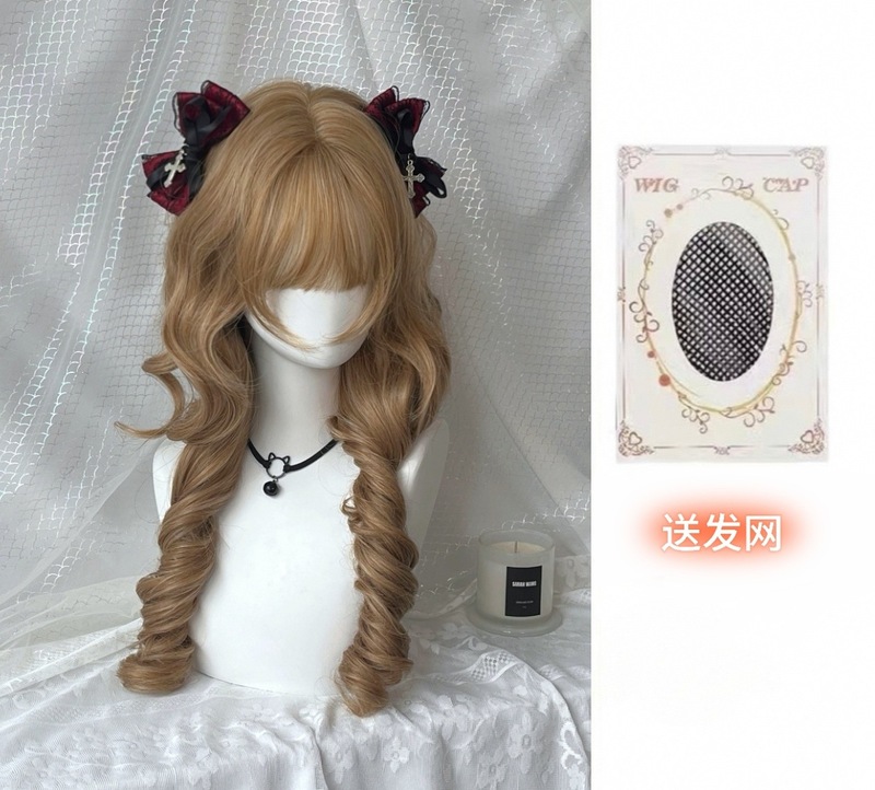 『午夜歌剧』Lolita假发女少萝罗马卷双马尾日系水母头甜美长卷发|undefined