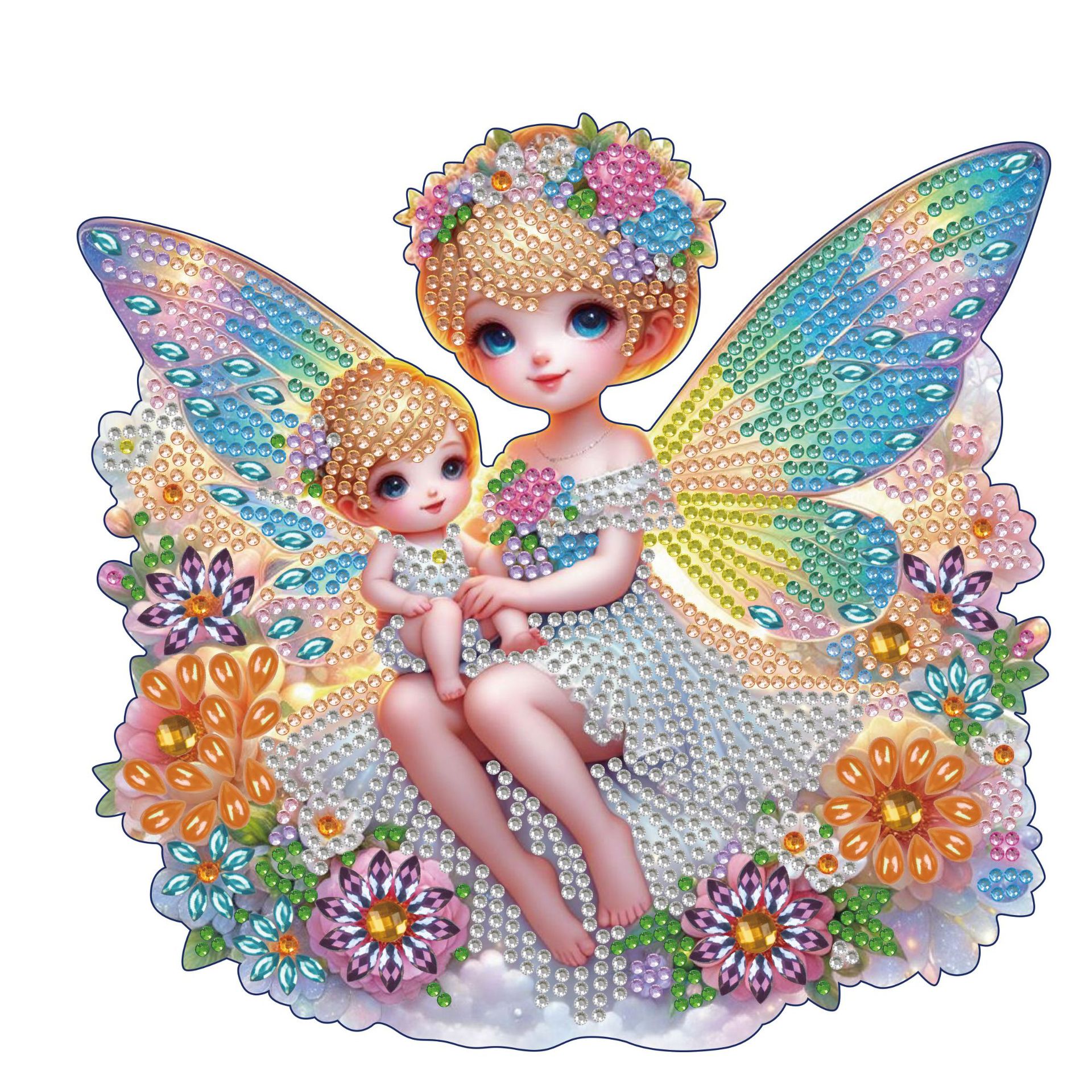 Pintura de diamantes 5D transfronteriza hecha a mano DIY, adorno de juguete de cartón tridimensional, dinosaurio de dibujos animados, pintura de diamantes para niños.