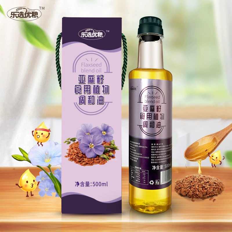 Льняные семена смесь масла 500 мл в бутылках мульти-спецификации съедобные растительные смеси масла завод оптом