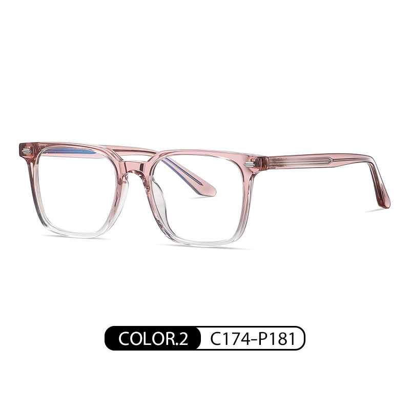 El Comercio exterior nueva placa gafas Marco de las mujeres artísticas cuadrados gafas lisas PS8801 placa fija alta anti-azul gafas de luz hombres