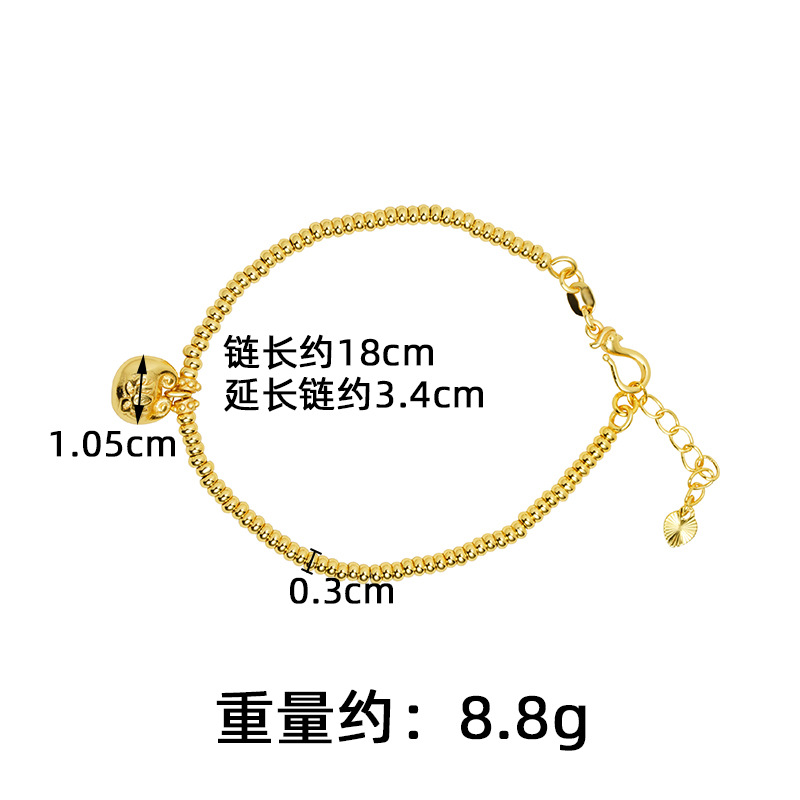 Nuevos productos de pulseras de oro de arena vietnamita de moda nacional antiguo estilo pequeño graso Fu cuentas de brazalete de corte de mujeres no se desvanecen accesorios