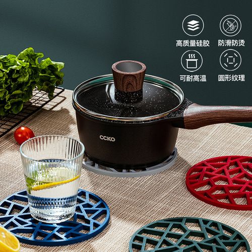 CCKO silicone insulation mat home creative table mat anti-scalding and high temperature resistant casserole mat dinner plate mat coaster ins style