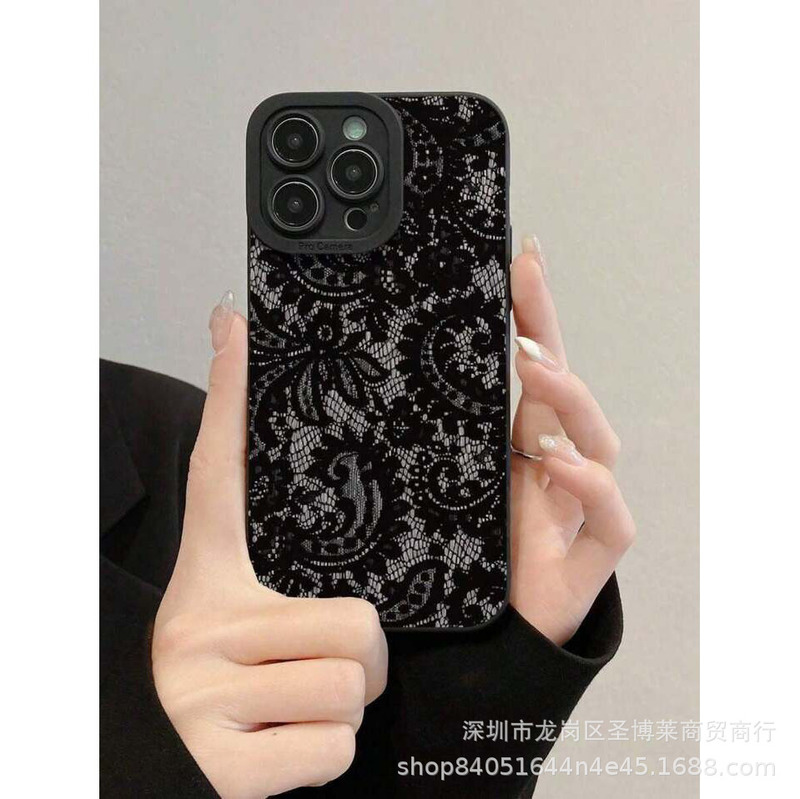 Lace Flowers Suitable for Apple 15 Mobile Phone Case Iphone12Promax Set 14/13/11/Xsmax Pupil Eye 16