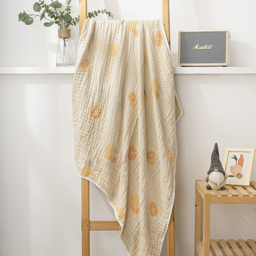 New Style Cotton Gauze Baby Blanket, Soft and Comfortable, Large Bath Towel 110*110cm, Children's Kindergarten Cover Blanket